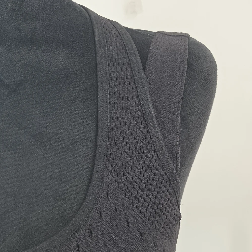 Fabletics Black Racerback Sports Bra L NWT